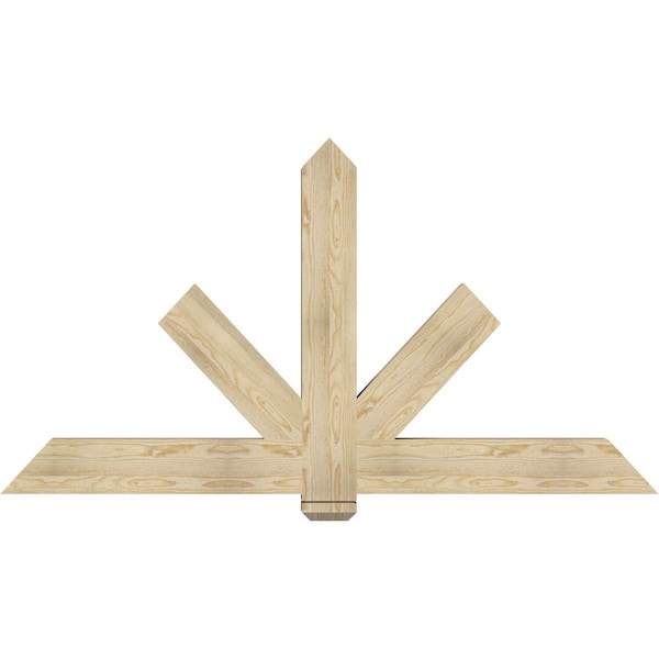 Ekena Millwork Kennewick Rough Sawn Timber Gable Bracket, Douglas Fir, 72"W x 39"H x 4"D x 6"F, 13/12 Pitch GBW072X39X0406KEN00RDF - main